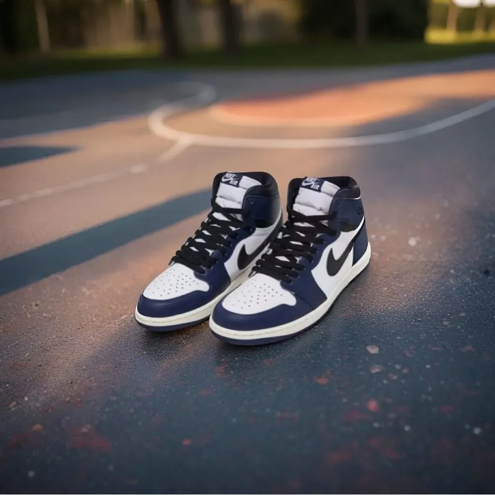 Nike Air Jordan 1 Retro High OG Midnight Navy Men's 6 White Navy Black NWT